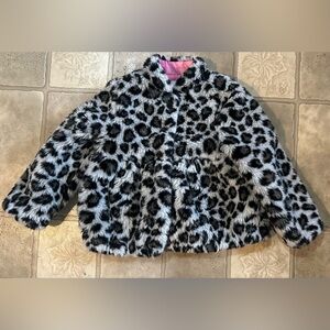 Crazy 8 Black and White Faux Fur Kids Jacket